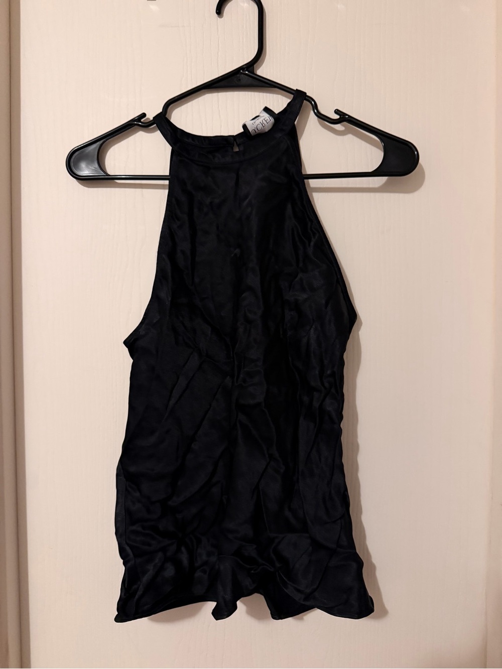 J.Crew Collection Black Silk Satin Tank S